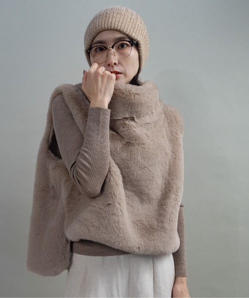 ベスト ジレ プルオーバーファーベスト レディース : ZOZOTOWN Yahoo