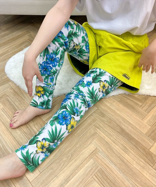Healthknit（ヘルスニット） レギンス スパッツ 「 」花柄 ボタニカル