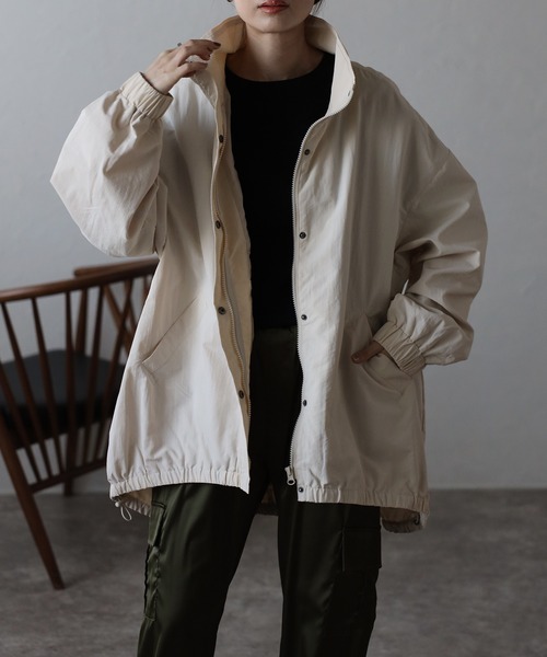 Fizz（フィズ） ブルゾン ジャンバー ゆったりスタンドカラーブルゾン