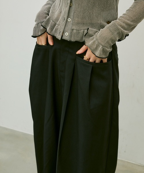 スラックス パンツ Side pocket two tuck pants/ サイドポケット