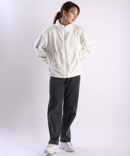 FILA（フィラ） ブルゾン アウター エコファー ジップアップ スタンド