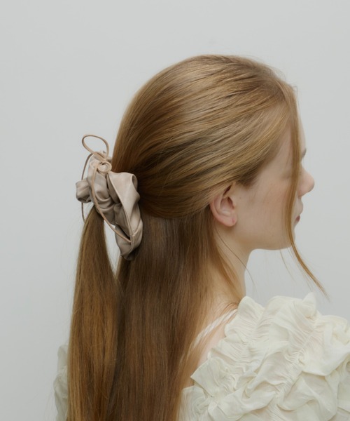 Su1.（スイ） シュシュ 「Su1.」スウェードリボン×フェイクレザー