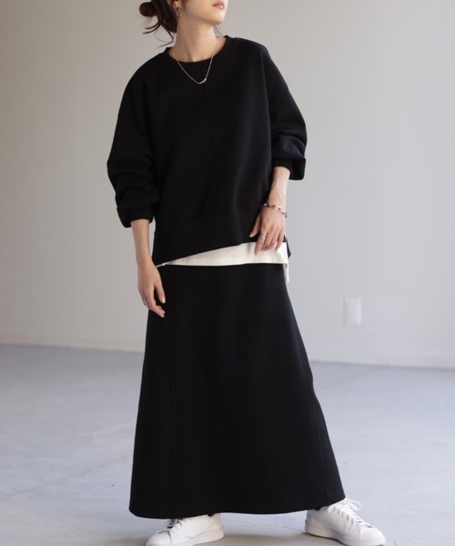 HUG.U（ハグユー） スカート 「セットアップ可」Aラインスウェット