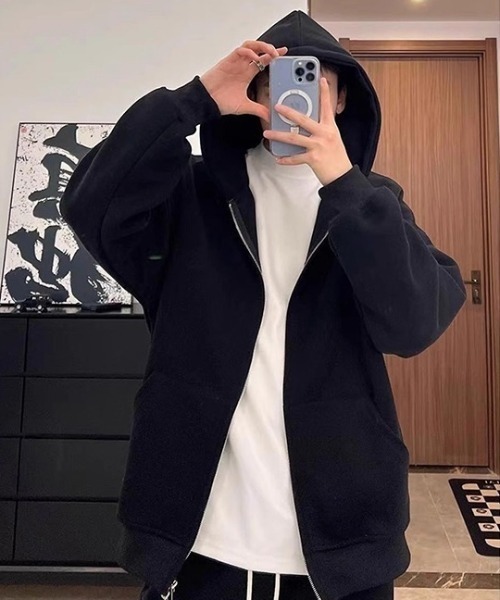 CREARE -LINO- パーカー 「ユニセックス商品」ダブルジップフーディー