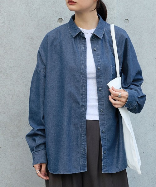 LANVIN en Bleu 「LANVIN Bleu」 長袖シャツ 38 ブルー レディース