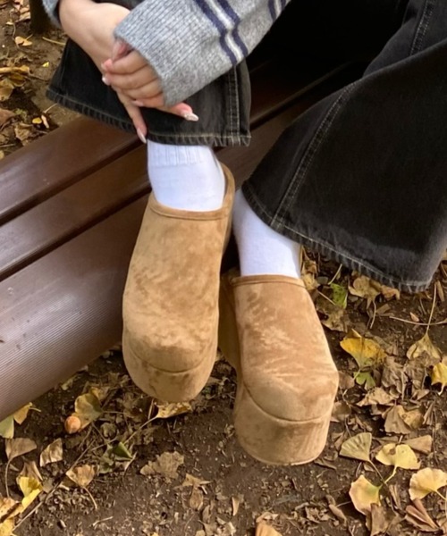 Ray Cassin（レイカズン） スリッポン 厚底ムートンスリッポン