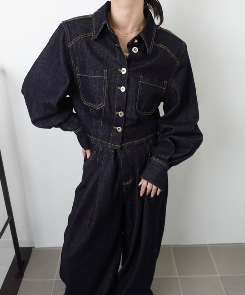 unnu（ユヌ） セットアップ 「SETUP」バックデザイン タックワイド