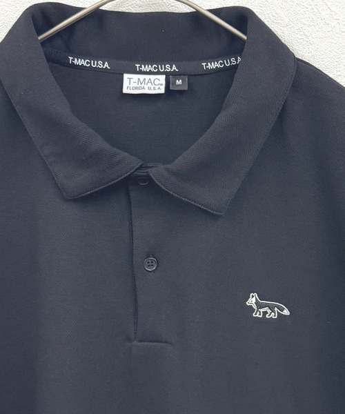 T-MAC OUTING ポロシャツ T-MAC ワンポイント刺繍 オーバーサイズ半袖