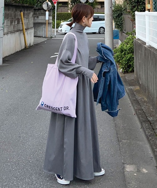 ワンピース 「CORNERS by KR」指穴付きハイネックドッキングワンピース