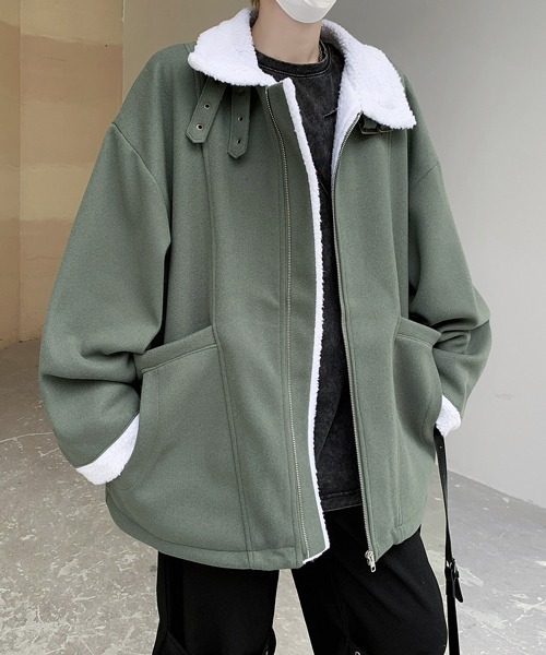 ブルゾン アウター 「FVLMEN」back boa zip jacket/バック ボア ジップ