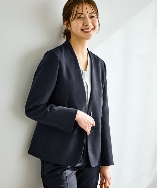 LANVIN en Bleu 「LANVIN Bleu」 ジャケット 38 ネイビー レディース