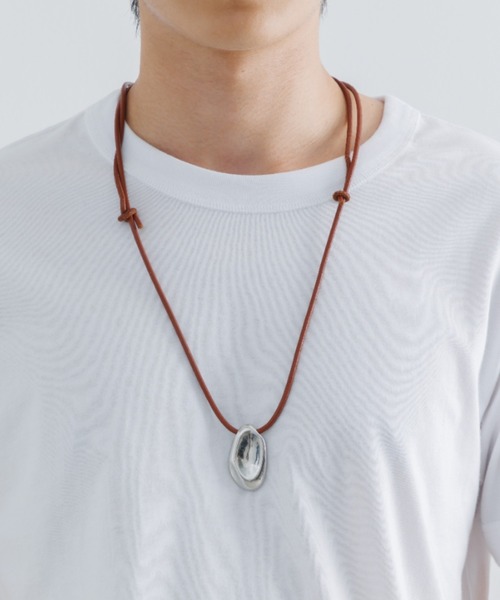 SINSS ネックレス Leather cord drop necklace / レザーコードドロップ