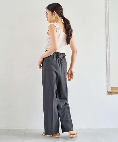 mil（ミル） タンクトップ ノースリーブ 「前後2way」シンプルリブ