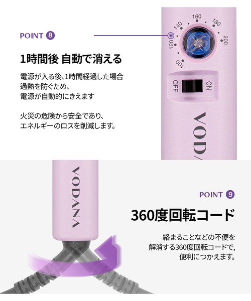 VODANA（ボダナ） グラムウェーブカーリングアイロン（コテ36mm/40mm