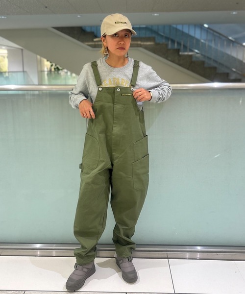 GREEN BOWL（グリーンボウル） サロペット オーバーオール グリーン