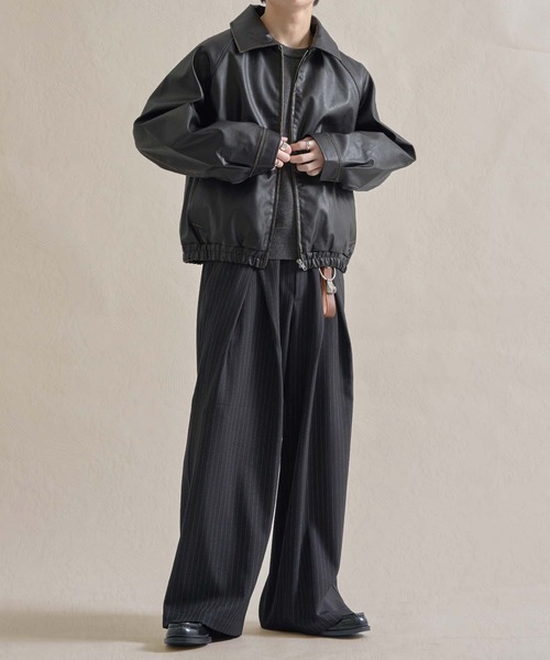 epnok ブルゾン アウター モダンヴィンテージショートZIPブルゾン