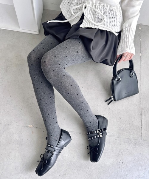 Loueme タイツ ドット柄ニットタイツ レディース : ZOZOTOWN Yahoo!店