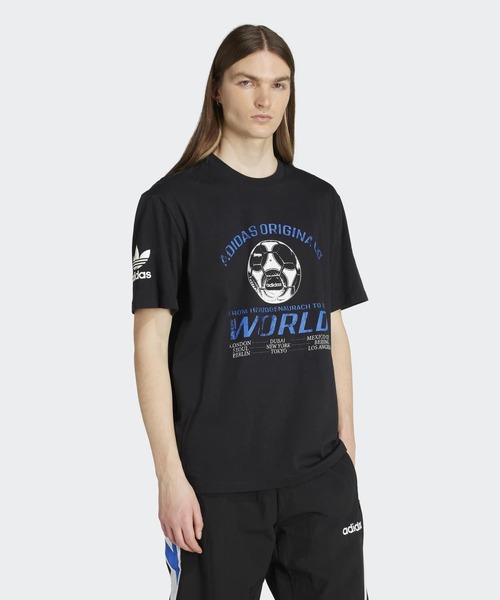 adidas（アディダス） tシャツ 90年代のサッカー グラフィック半袖T