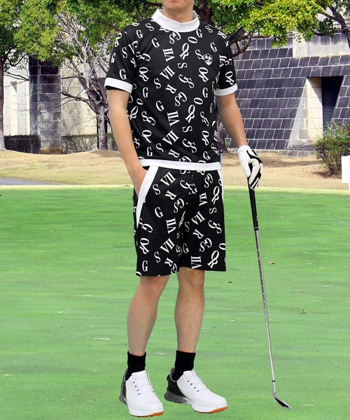 GIORNO SEVEN（ジョルノセブン） ゴルフ 吸汗速乾ドライ 総柄 ゴルフ