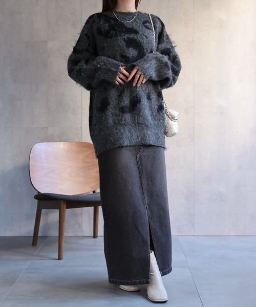 CREARE -LINO- ニット セーター 「ユニセックス商品」レオパード柄