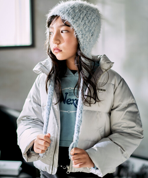 nexchic（ネクシック） ダウン アウター ハートロゴタフタダウン(110