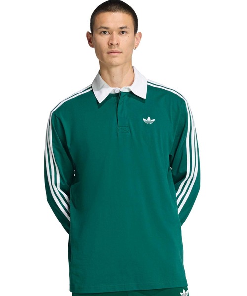 adidas（アディダス） ポロシャツ adidas 3-STRIPES RUGBY LONGSLEEVE