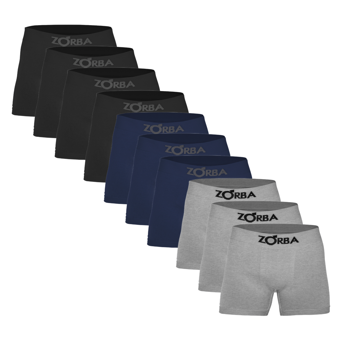 Kit 10 Cuecas Zorba Boxer s/ Cost Algodão 781 - 26%OFF | Zorba
