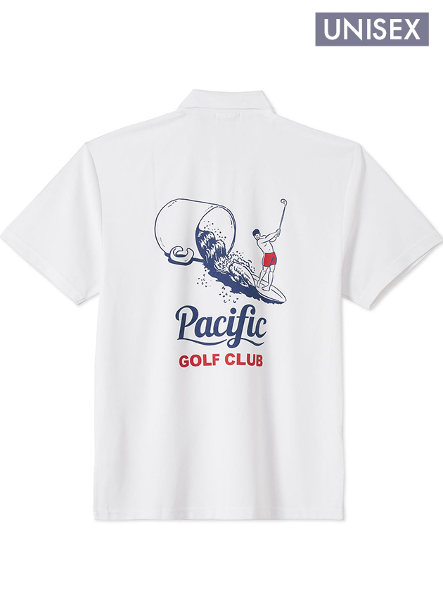 パシフィックゴルフクラブ 【ユニセックス】 ウェーブポロシャツ