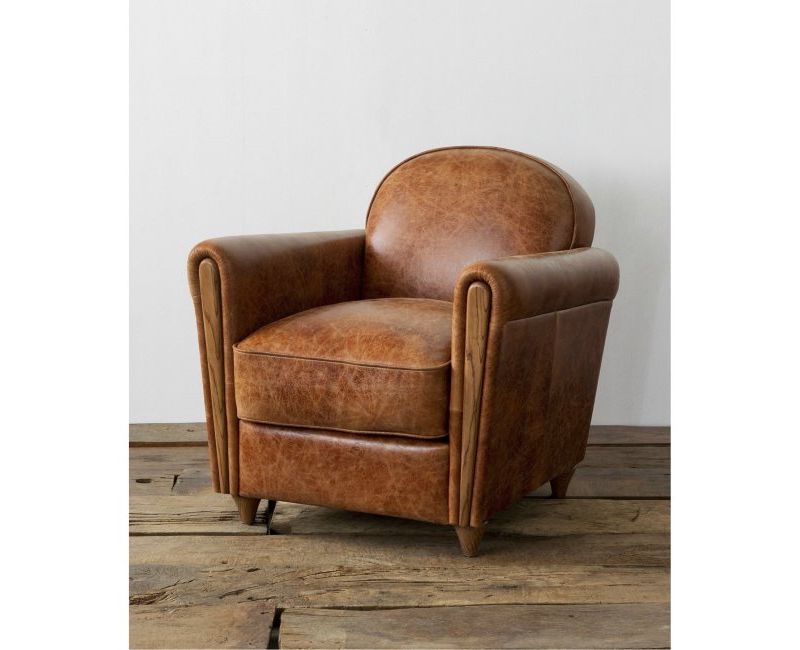 OAKS CLUB CHAIR / CRACK LEATHER | JOURNAL STANDARD FURNITURE