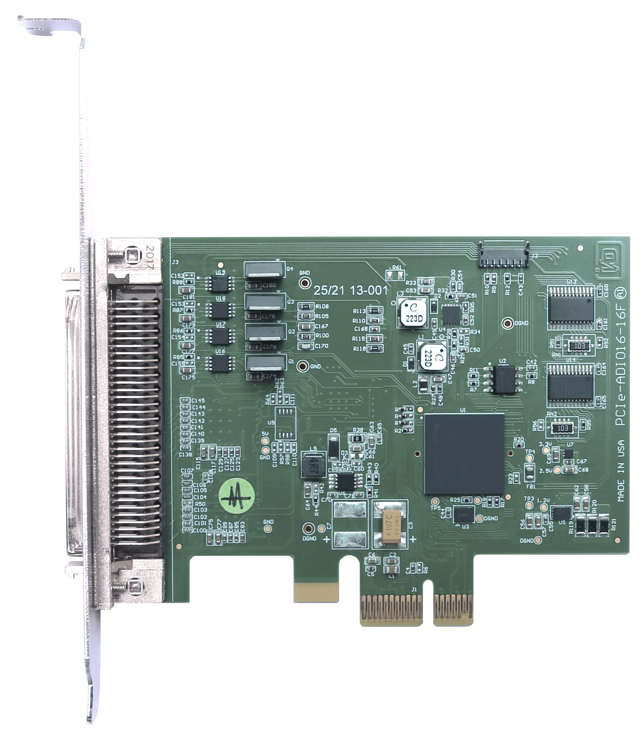 PCIe-ADIO16-16F PCI Express Card Family with 16 SE or 8