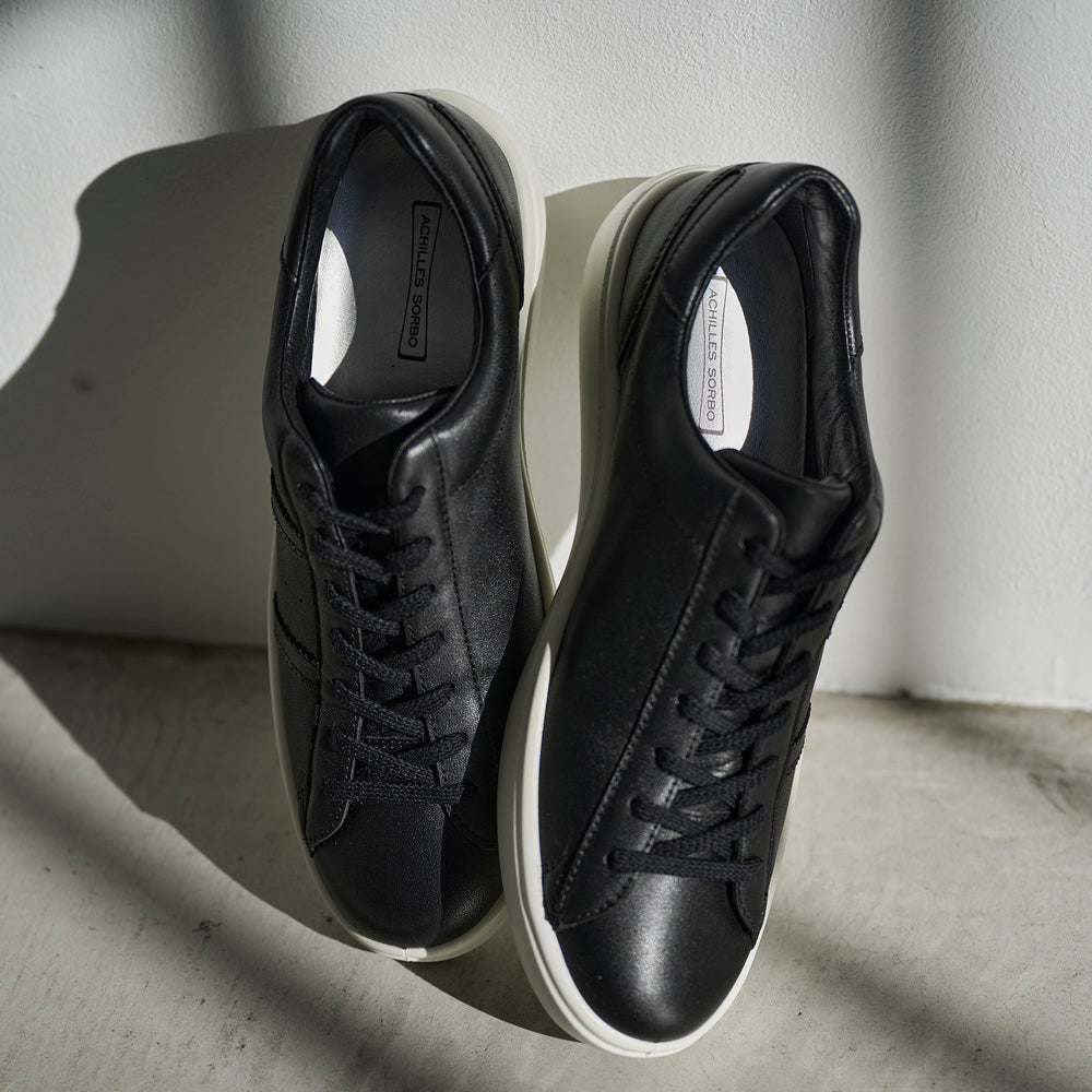 アキレス・ソルボ N 511 黒｜ミニマル レザースニーカー