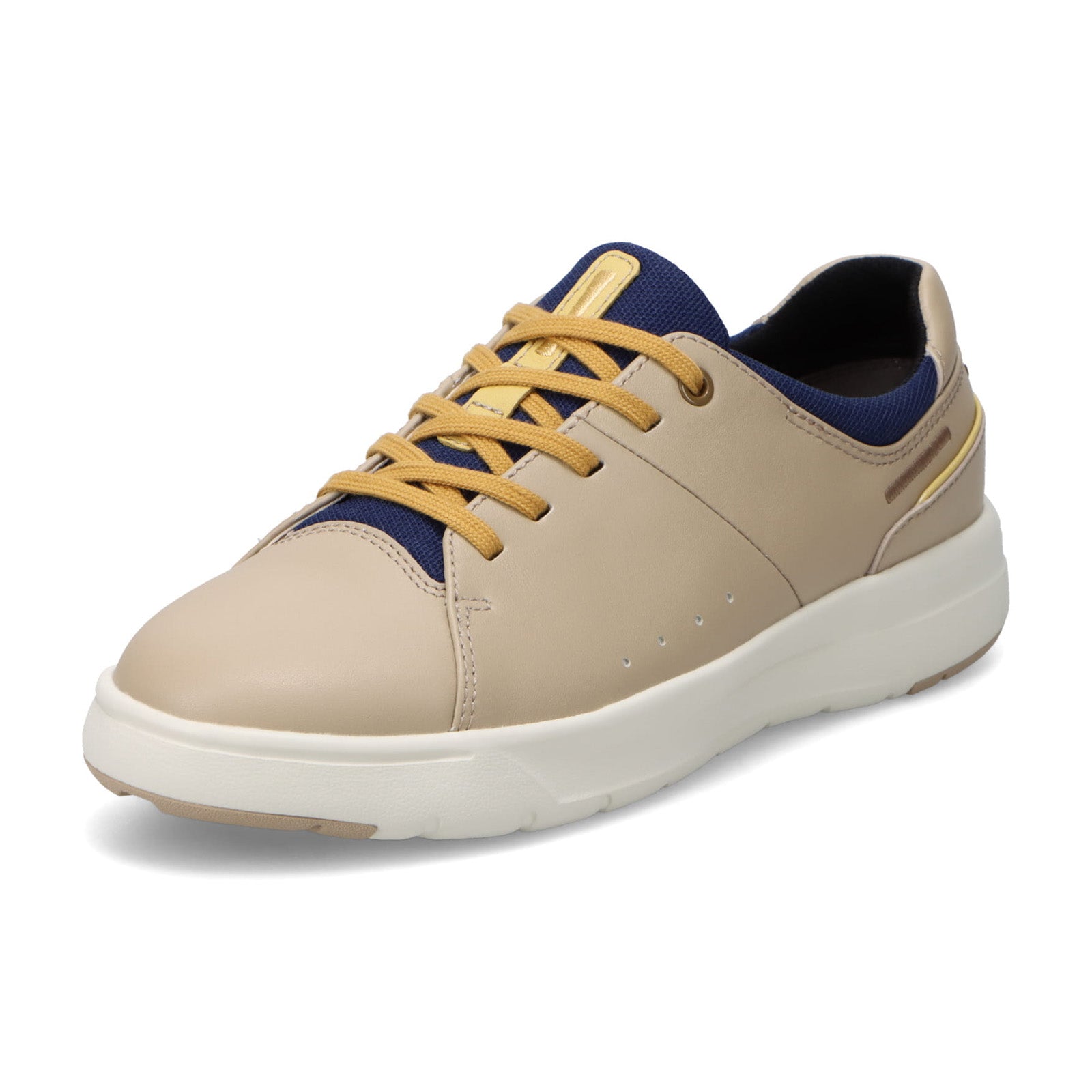アキレス・ソルボ H 627 ベージュ｜レザーコートスニーカー（レース