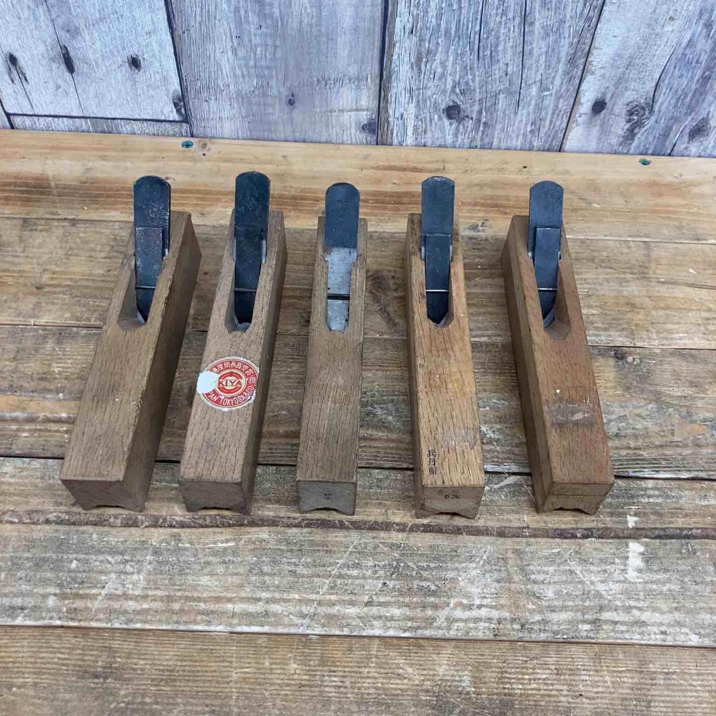 中古品】 利弘・吏・伊之？・友？・作者不明 鉋5個セット 鉋 かんな