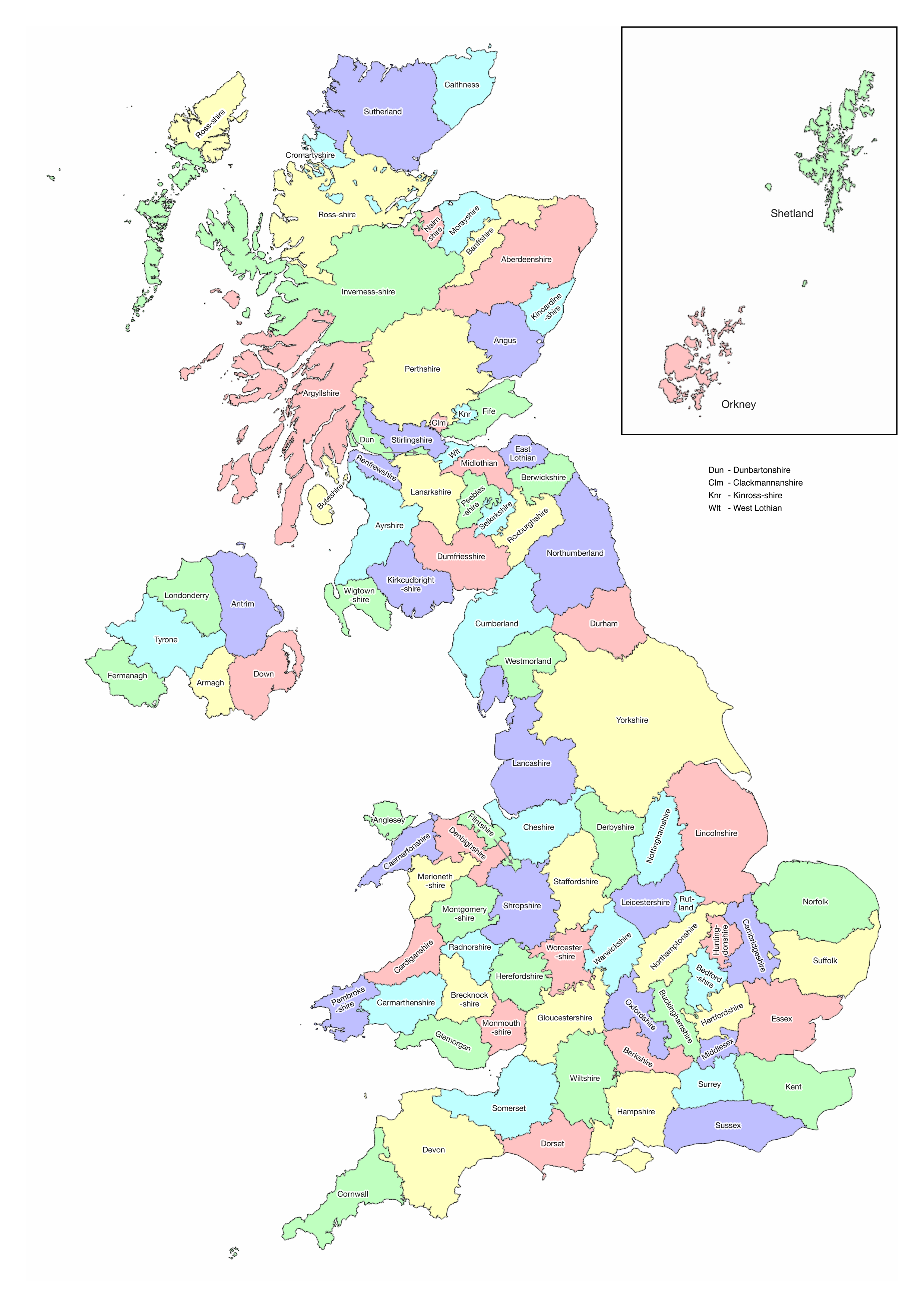 Map of the Counties | Association of British Counties