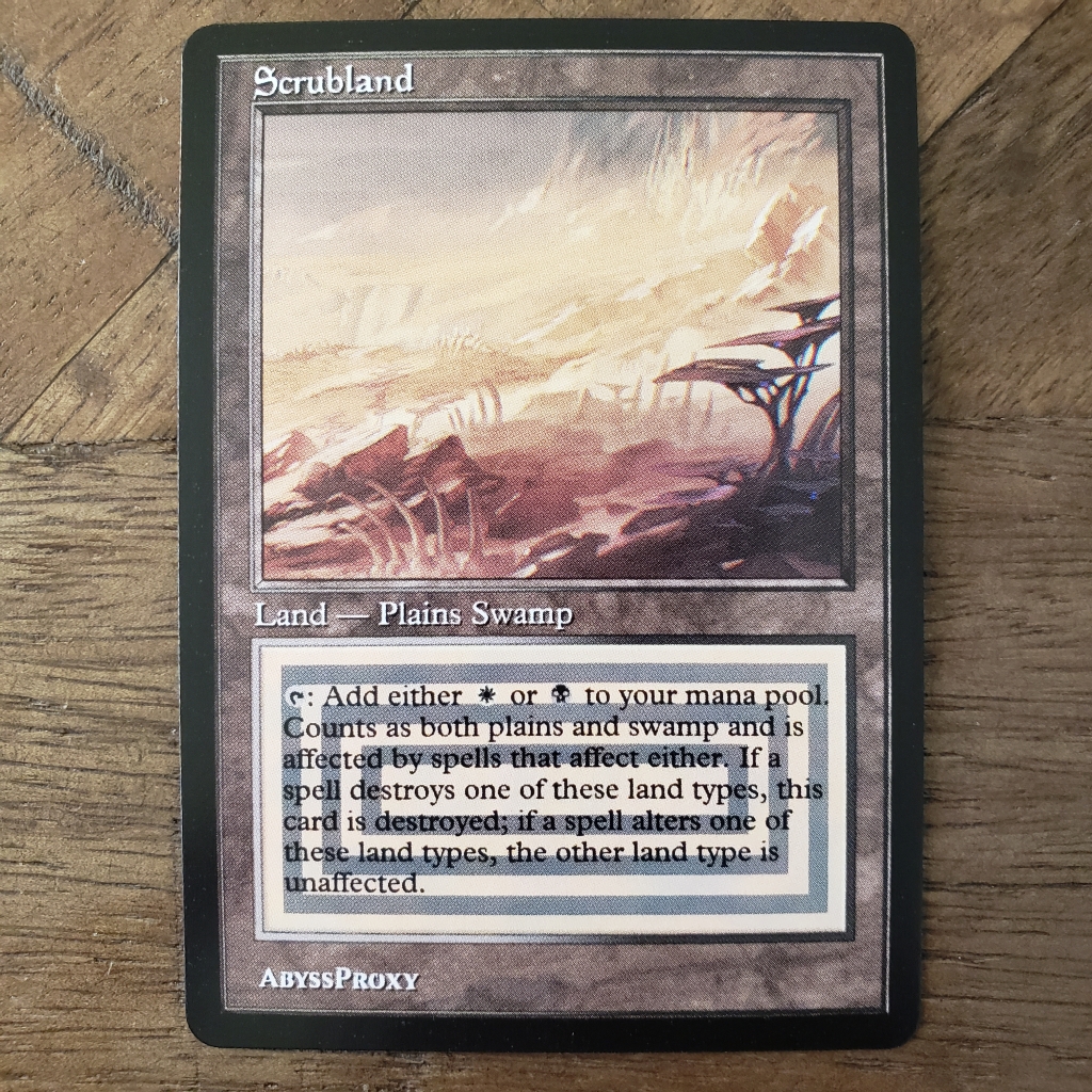 Scrubland #A - MTG Discontinued - Abyss Proxy Shop: Enhance Your