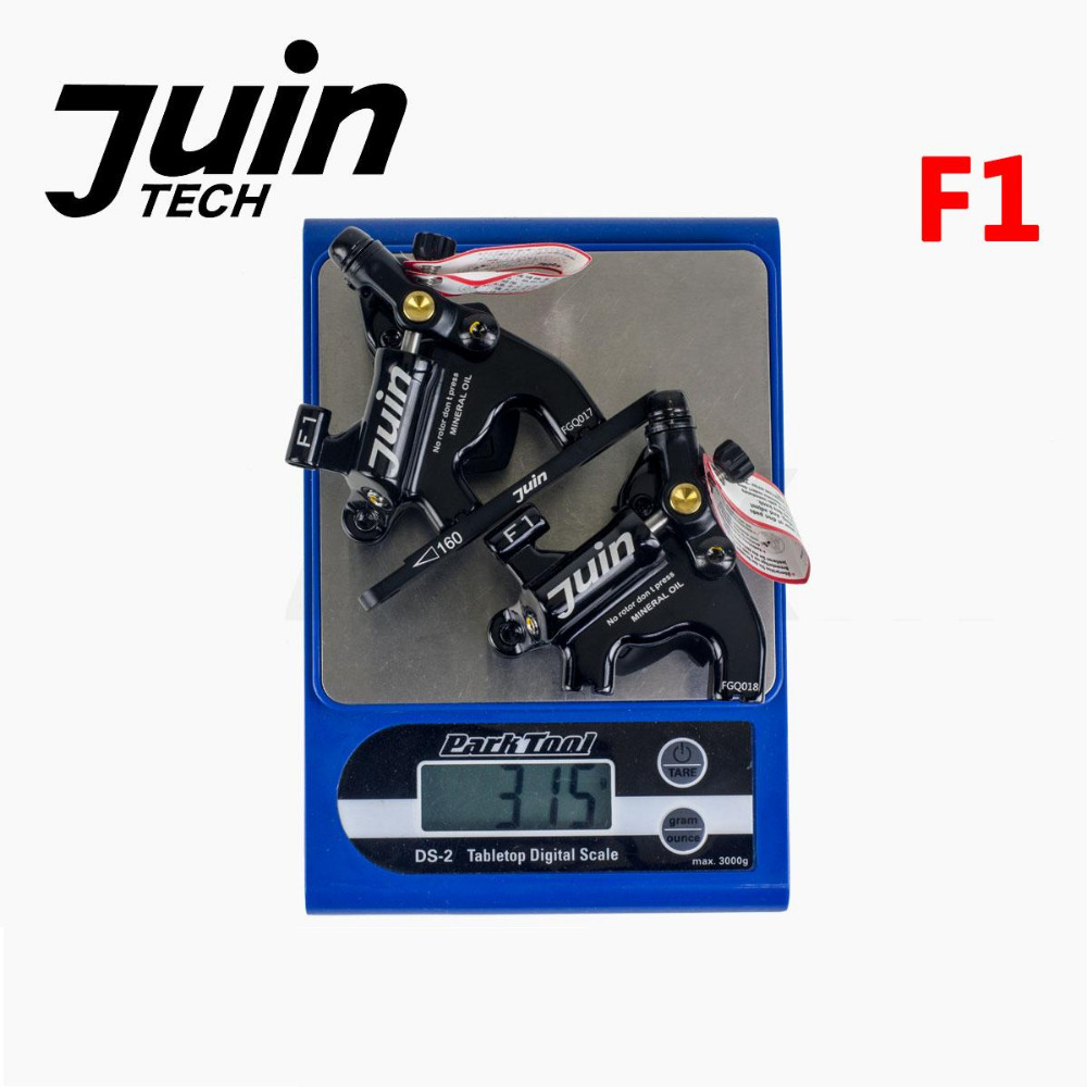 Juin Tech Flat Mount Disc Brake F1, Hydraulic Caliper Rotor, 160mm