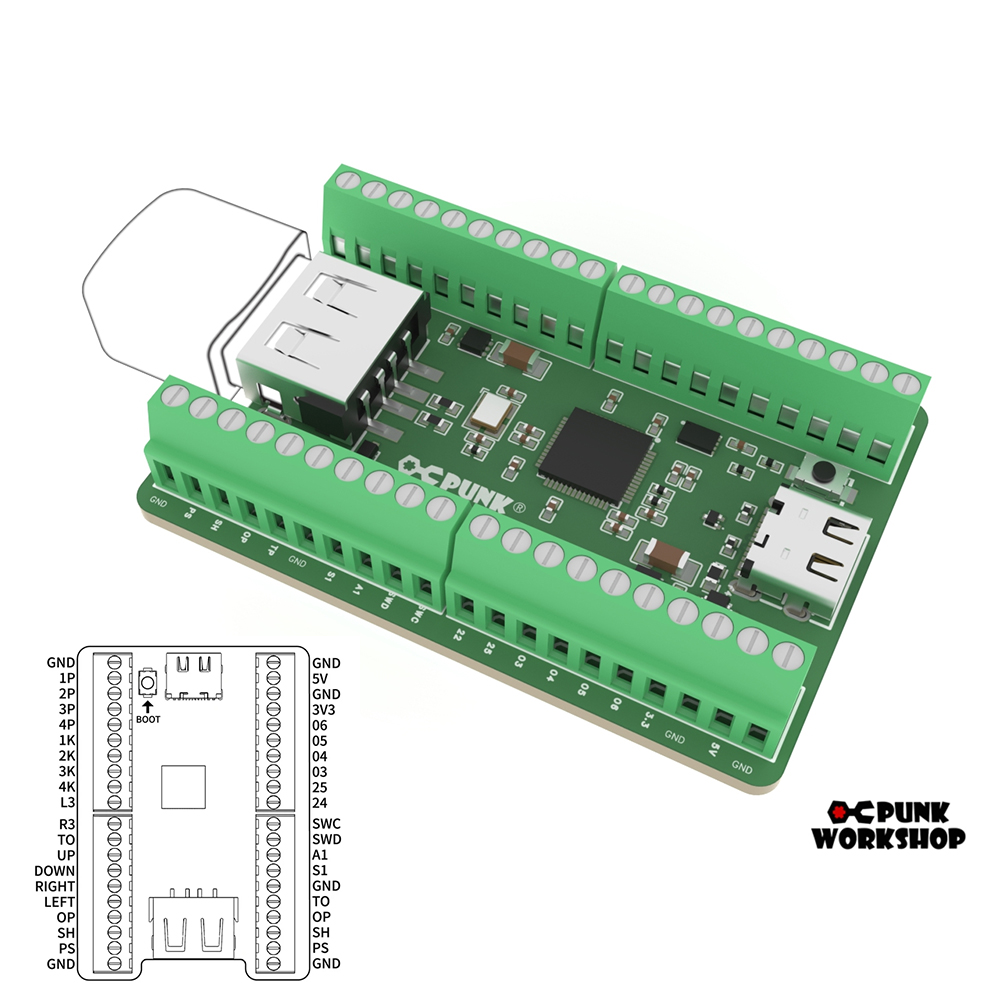 Punk Workshop Ultra BOX HitBox Controller Layout E SOCD Supported