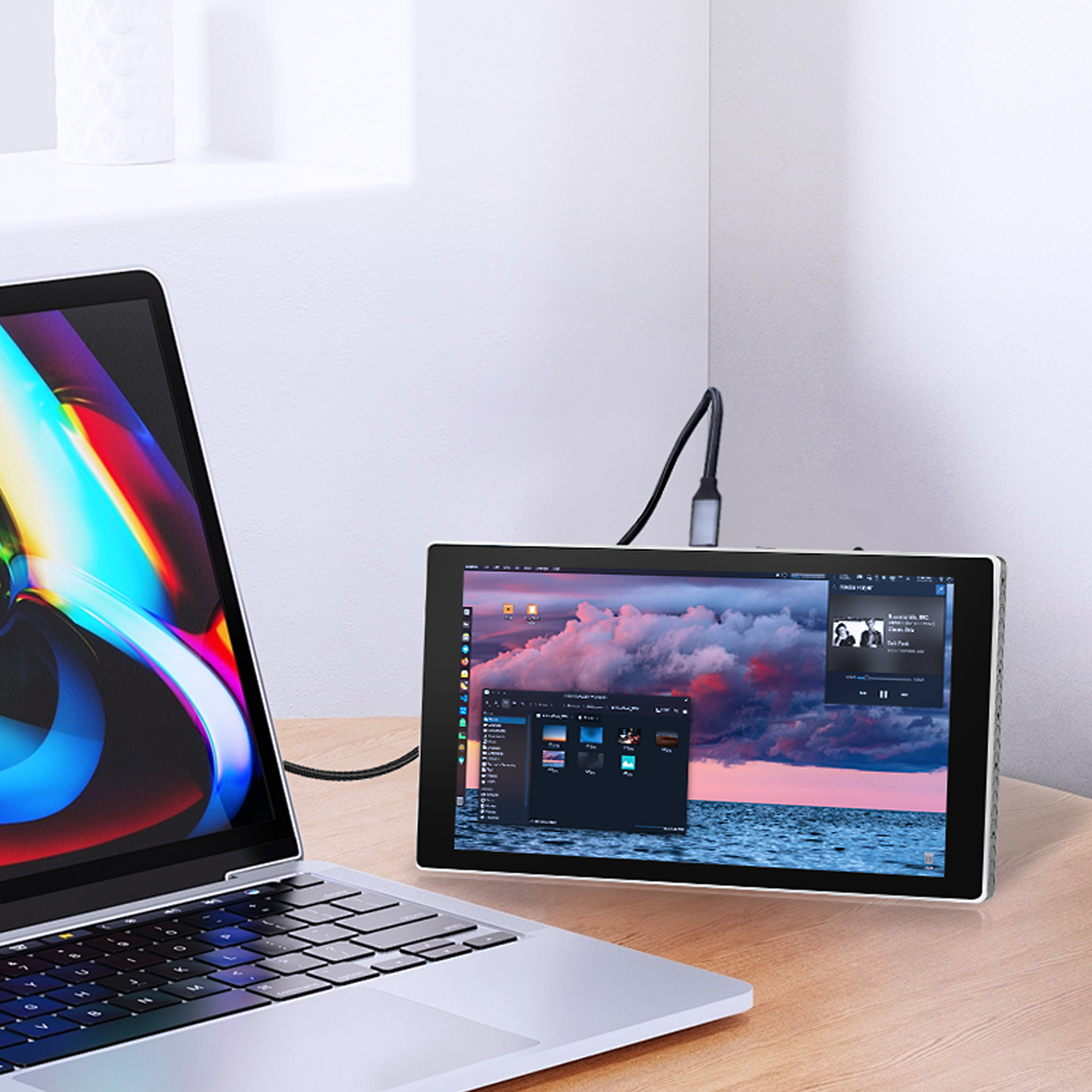 Wisecoco 7 Inch Portable Monitor 1920x1080 Touch Gaming Monitors