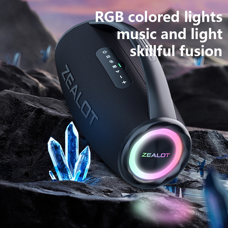 ZEALOT S97 80W ワイヤレススピーカー、屋外ポータブルサブウーファー