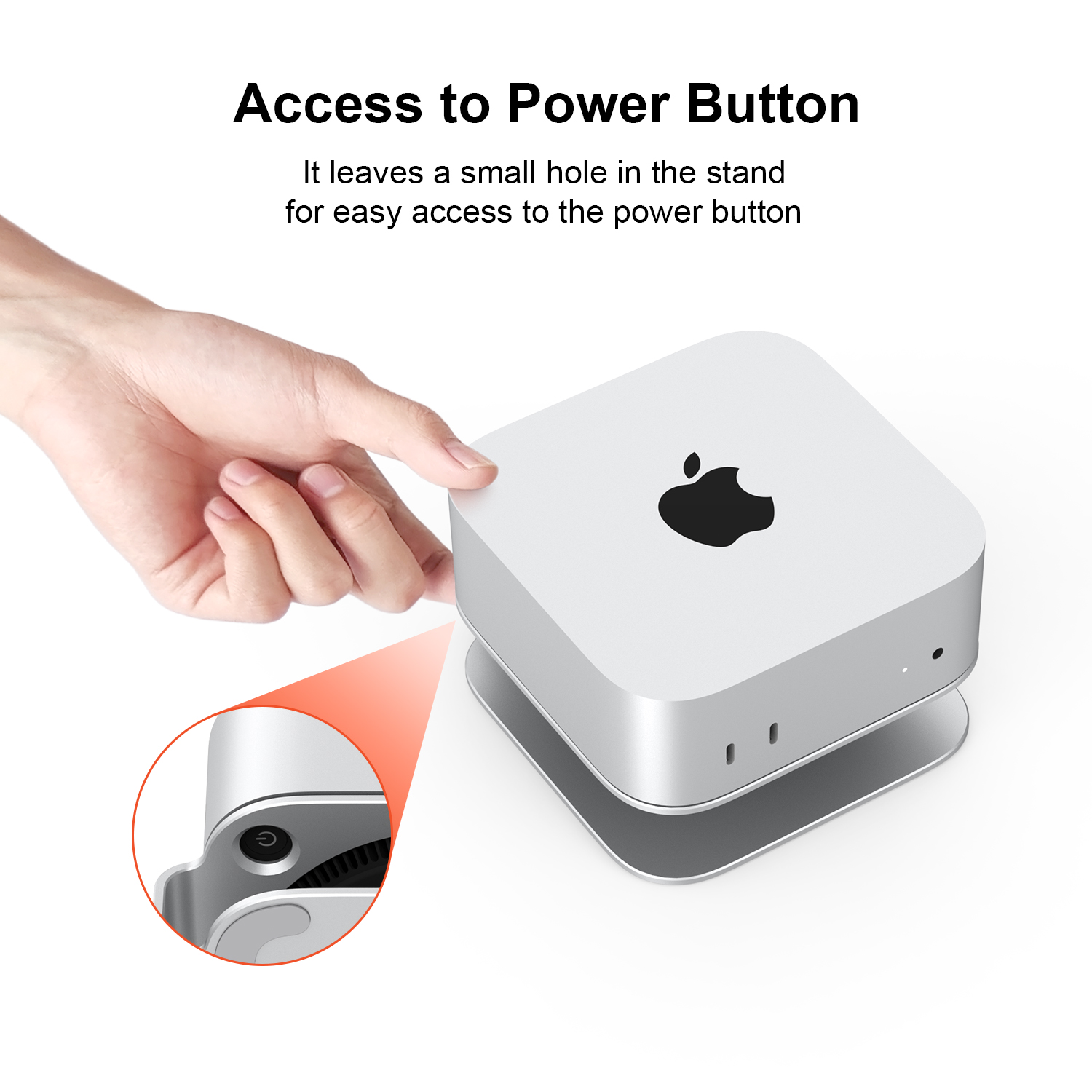 Qwiizlab アルミニウム スタンド Mac mini M4 および M4 Pro 2024 用