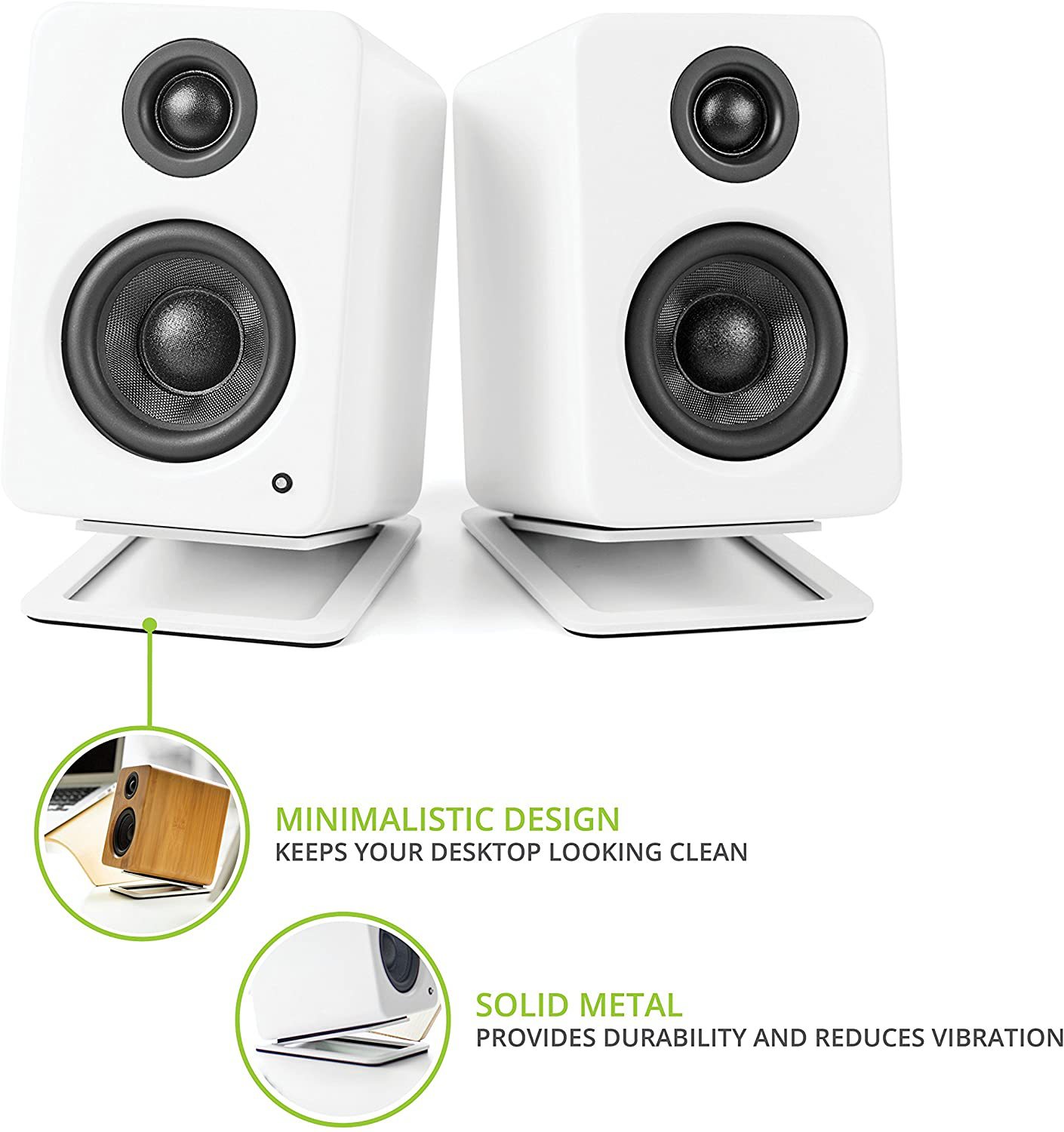 2pcs Desktop Speaker Stands for Medium Bookshelf Speakers & Mid