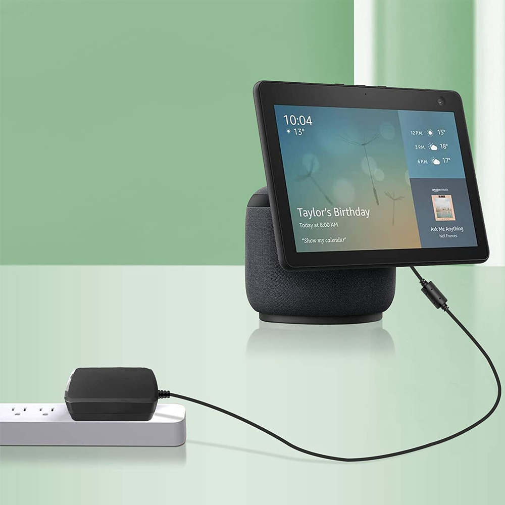 Echo show 8,10,echo tract 15,30 W,アダプター用交換コード