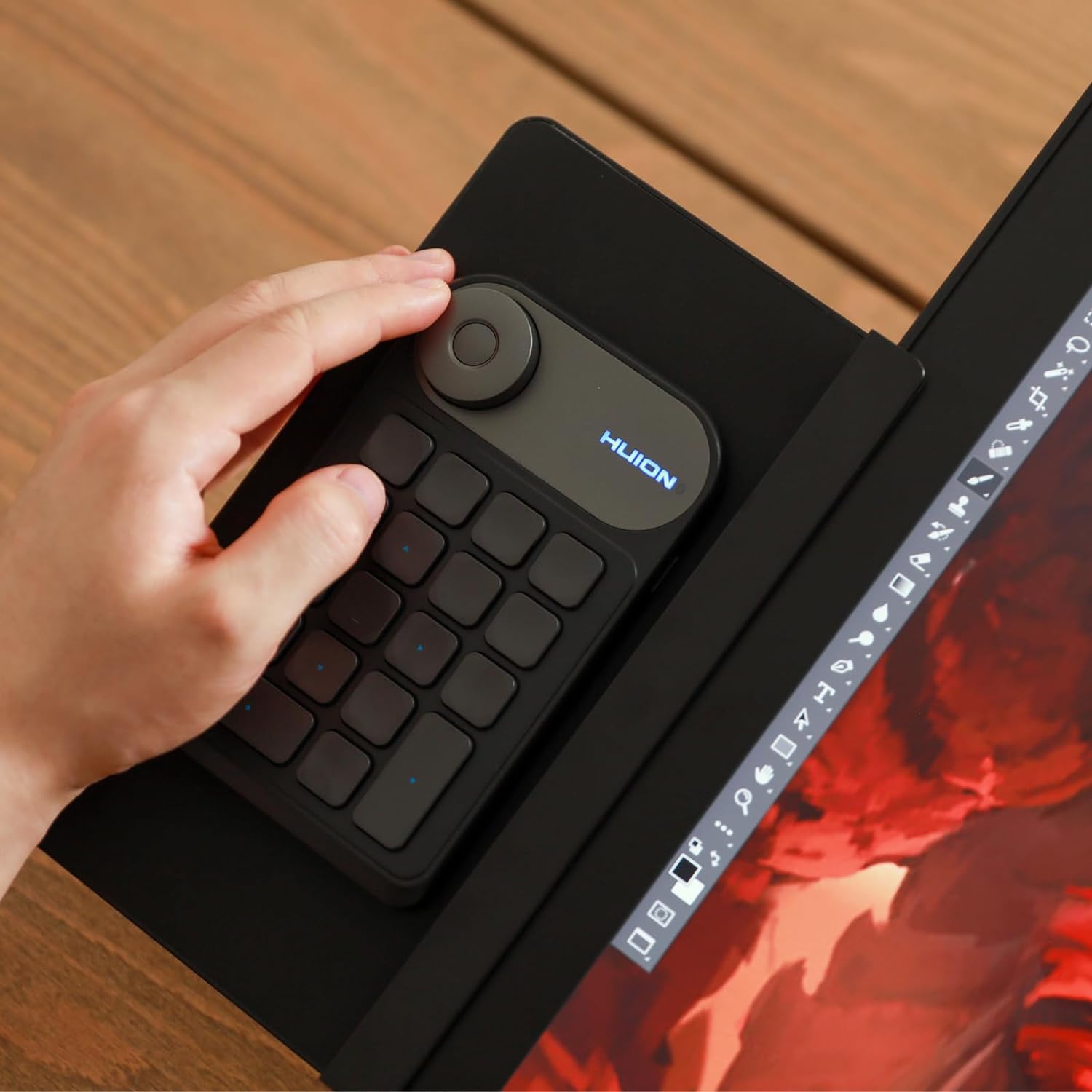 Huion-kamvas pro 24、8.9x5.2インチ用キーボードスタンド、取り付けが