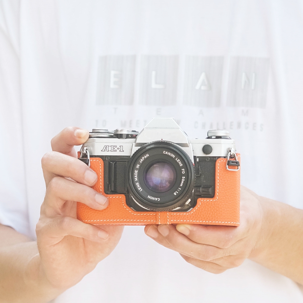 For Canon AE-1 AE1 Case Leather Camera Half Case Film Camera