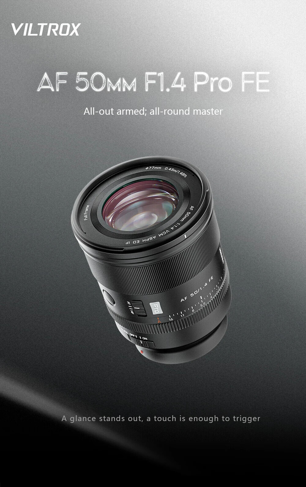 VILTROX AF 50mm F1.4 Pro Auto Focus Full Frame Large Aperture Lens