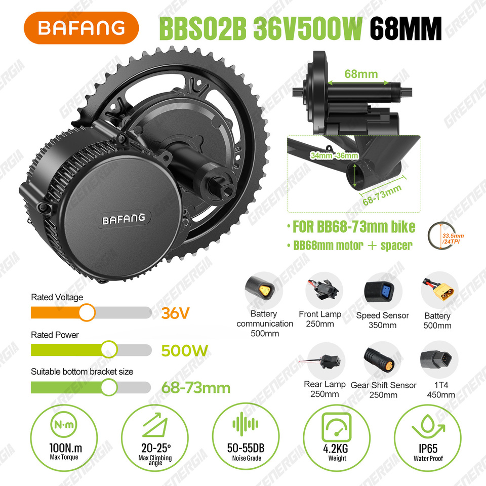 Bafang BBS02B 36V 500W Mid Drive Motor Bike Electric Bicycle