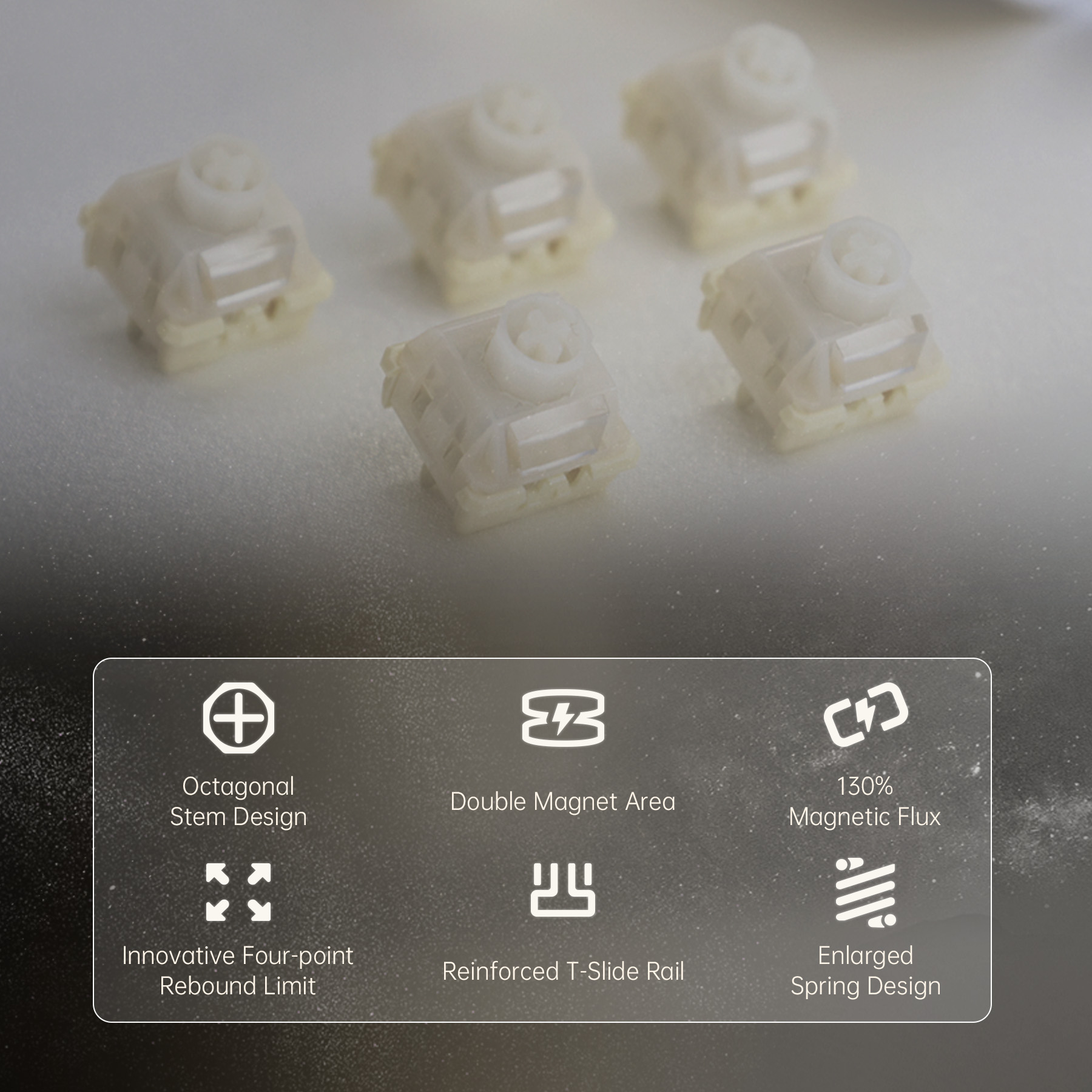 Wuque Studio WS Flux HE スイッチ クラッキー サウンド 35gf 磁気