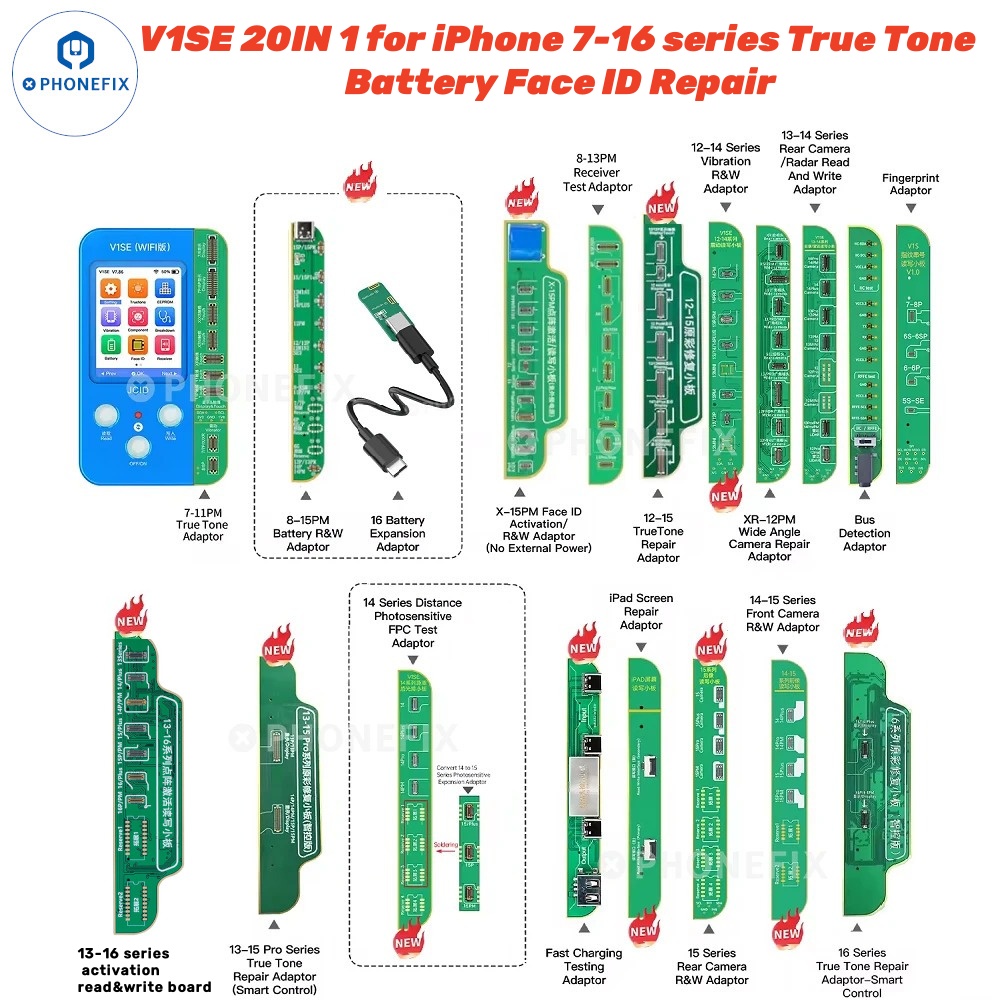 JCID V1S JC V1SE Wifi対応 iPhone 11 12 13 14 15 16 17 Pro Max用