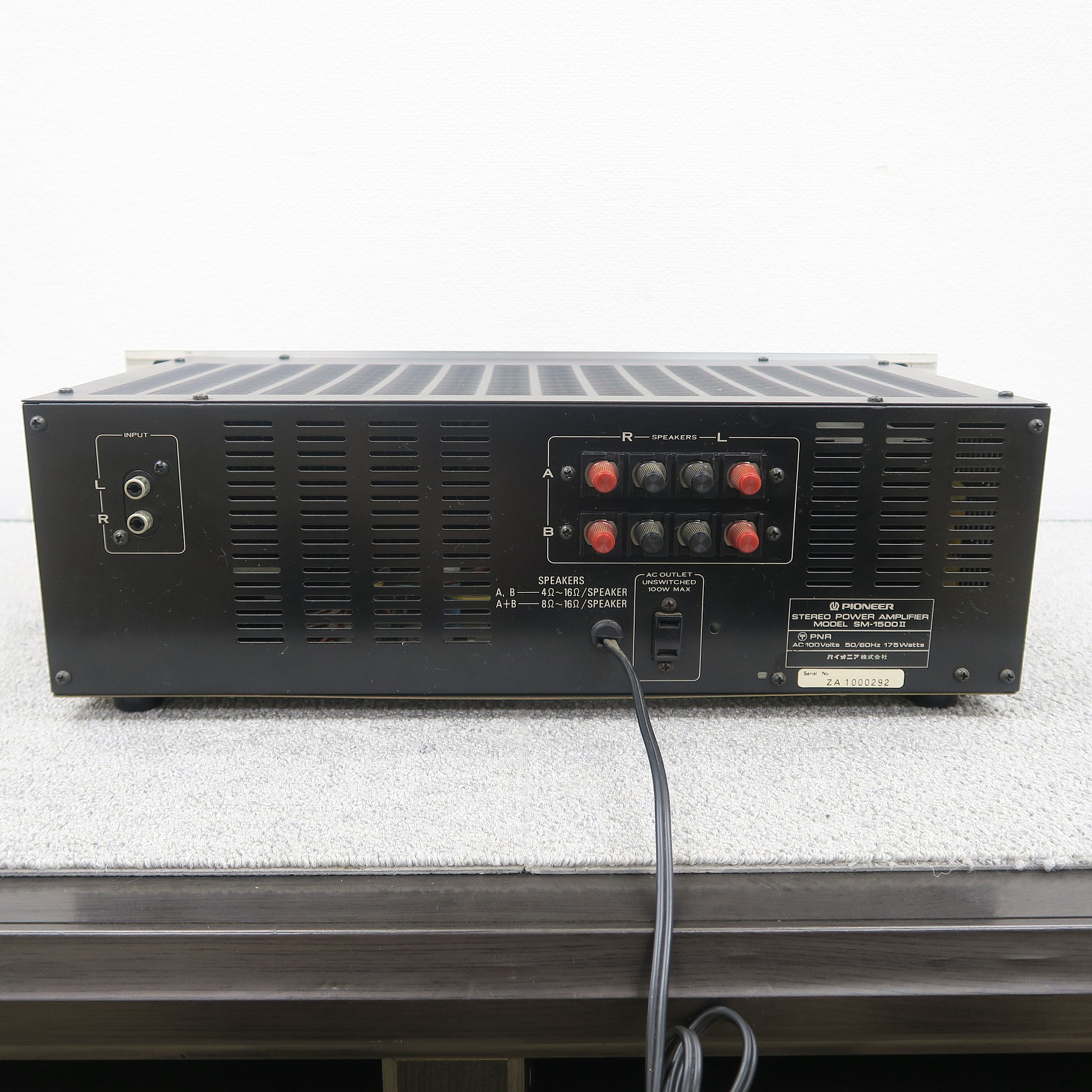 現状】パイオニア Pioneer SM-1500II パワーアンプ @53339 / 中古
