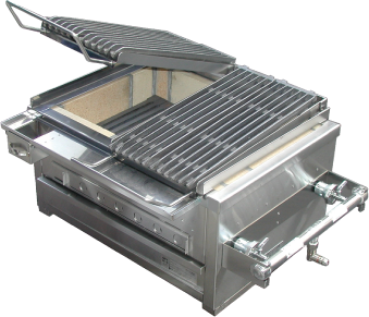 火おこし用ガスバーナー付炭用ステーキ七輪 | ステンレス厨房機器の